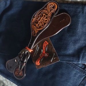 Leather spur straps Circle Y Of Yoakum new